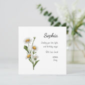 April Daisy Personalized Birthday Kaart (Staand voorkant)
