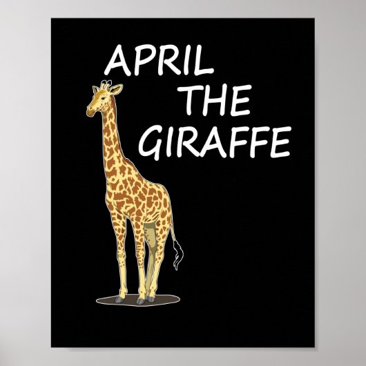 April De Giraffe Poster (Voorkant)