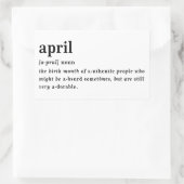 April Definitie Verjaardag Rechthoekige Sticker (Tas)