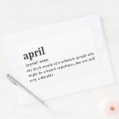 April Definitie Verjaardag Rechthoekige Sticker (Envelop)