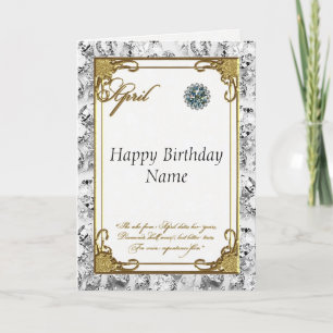 April Diamond Birthstone Birthday Card Kaart