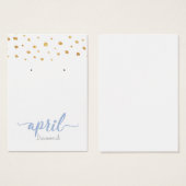 April Diamond Birthstone Earring Display Card Visitekaartje (Voorkant /achterkant)