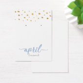 April Diamond Birthstone Earring Display Card Visitekaartje (Bureau)