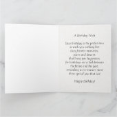 April Diamond Birthstone Verjaardag 8.5x11 Kaart (Binnen)