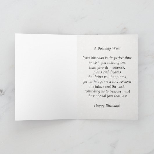 April Diamond Birthstone Verjaardag Kaart (Binnen)