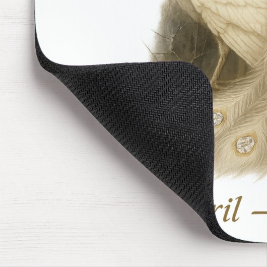 April - Diamond Peacock Muismat (Hoek)