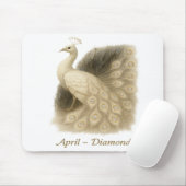 April - Diamond Peacock Muismat (Met muis)
