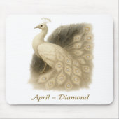 April - Diamond Peacock Muismat (Voorkant)