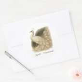 April - Diamond Peacock Ronde Sticker (Envelop)