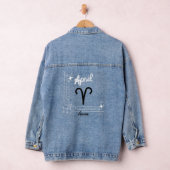 April dierenriem teken Custom Vrouwen Denim Jacket (Hangar)