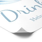 April Douche Breng Mei Bloemen Baby shower Drinken Poster (Hoek)