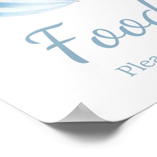 April Douche Breng Mei Bloemen Baby shower Voedsel Poster (Hoek)