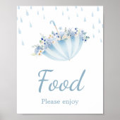 April Douche Breng Mei Bloemen Baby shower Voedsel Poster (Voorkant)