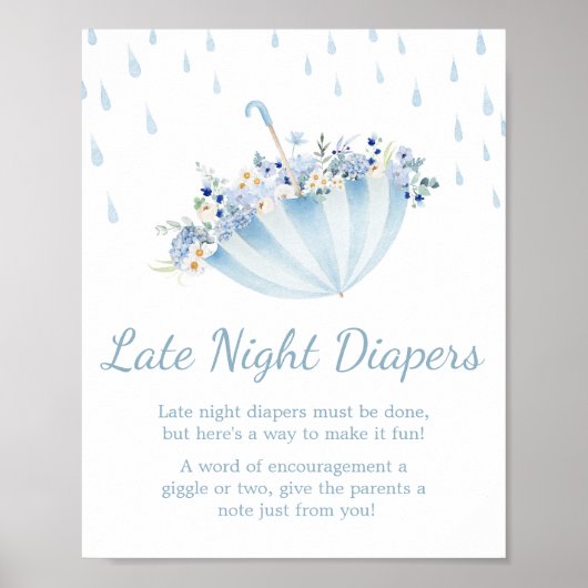 April Douche Breng Mei Bloemen Late Night Luiers Poster (Voorkant)