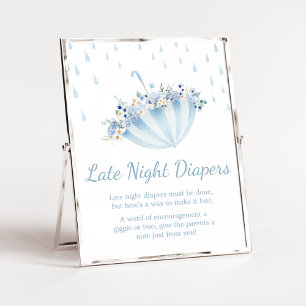 April Douche Breng Mei Bloemen Late Night Luiers Poster