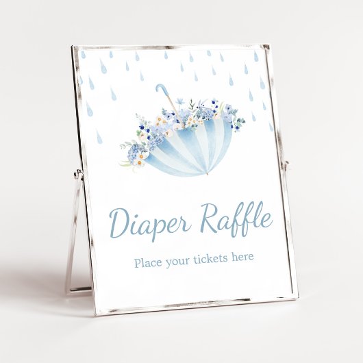 April Douche Breng Mei Bloemen Luier Raffle Poster