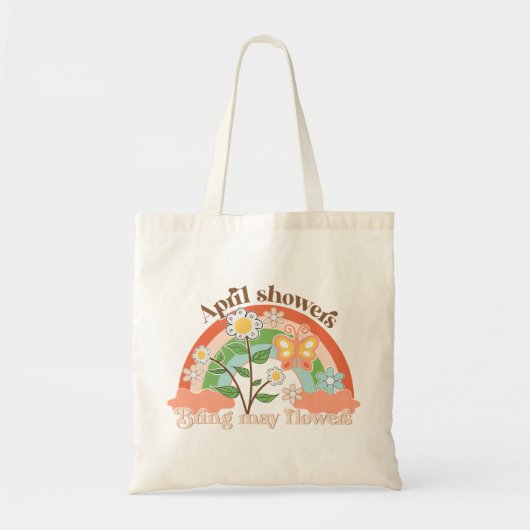 April Douche Bring May Bloemen Spring Tote Bag (Voorkant)