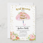 April Douche Bring May Bloemen Uitnodiging (Voorkant)