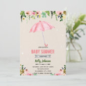 April douche mei thema uitnodiging (Staand voorkant)