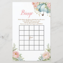 April Douche Paraplu Baby shower Bingo