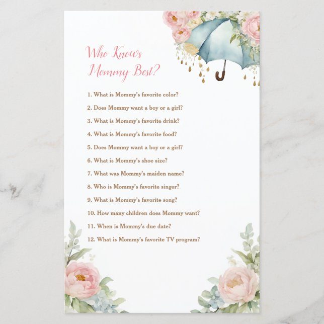 April douche paraplu die mama het beste kennen (Voorkant)