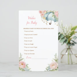 April Douche Paraplu Wensen voor Baby