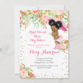 April Douches Afro-Amerikaans Baby shower Kaart (Voorkant)