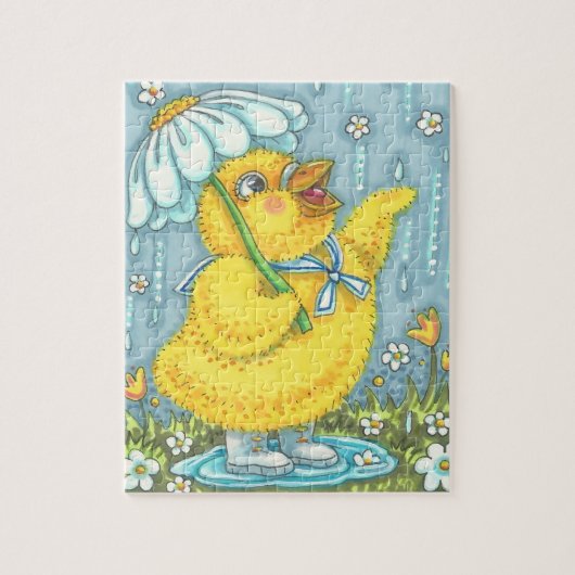 APRIL DOUCHES BABY CHICK, LENTE PAASPUZZEL LEGPUZZEL (Verticaal)