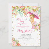 April douches brengen mei baby's Baby shower Kaart (Voorkant)