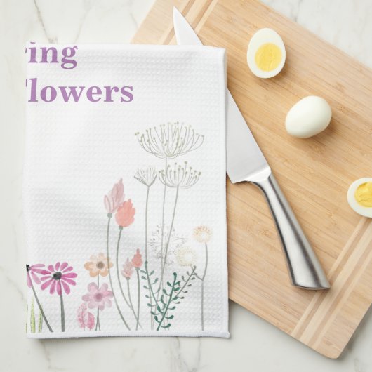 April douches brengen mei bloemen keukenhanddoek (Quarter Fold)