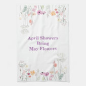 April douches brengen mei bloemen keukenhanddoek (Verticaal)