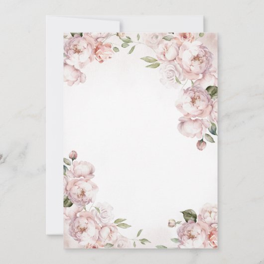 April douches brengen mei bloemen roze paraplu kaart (Achterkant)