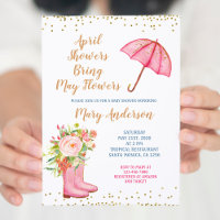 April douches brengen mei bloemen waterverf