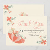 April Douches Bring May Flowers Baby shower Bedankkaart (Voorkant / Achterkant)