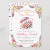April Douches Bring May Flowers Baby shower Kaart (Voorkant / Achterkant)