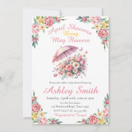 April Douches Bring May Flowers Baby shower Kaart