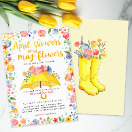 April Douches Bring May Flowers Baby shower Kaart