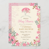 April Douches Bring May Flowers Spring Baby shower Kaart (Voorkant / Achterkant)