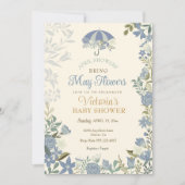April Douches Bring May Flowers Spring Baby shower Kaart (Voorkant)