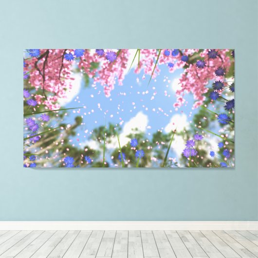 April Douches Canvas Print (Insitu (Houten vloer))