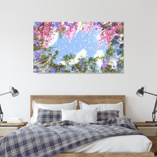April Douches Canvas Print (Insitu (Slaapkamer))