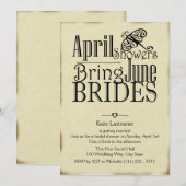 April Douches Juni Bruiden Kaart (Voorkant / Achterkant)