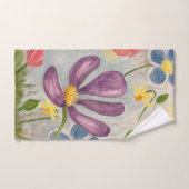 April Douches. Kleurrijke, Abstracte bloem Bad Handdoek (Handdoek)