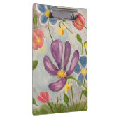 April Douches. Kleurrijke, Abstracte bloemenkunst Klembord (Rechts)