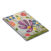 April Douches. Kleurrijke, Abstracte bloemenkunst Notitieboek (Rechterzijde)
