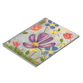 April Douches. Kleurrijke, Abstracte bloemenkunst Notitieboek (Linkerzijde)