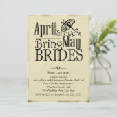 April douches mei bruiden kaart (Staand voorkant)