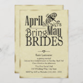 April douches mei bruiden kaart (Voorkant / Achterkant)