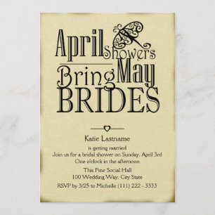 April douches mei bruiden kaart