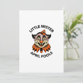 April dwazedendag kleine meneer april dwaasjes feestdagenkaart (Staand voorkant)